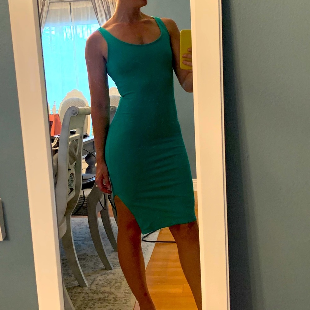 Bar iii form fitting midi dress.
